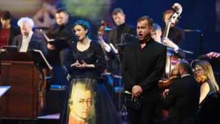 Solisten en koor tijdens een uitvoering van The Bach Choir & Orchestra of the Netherlands