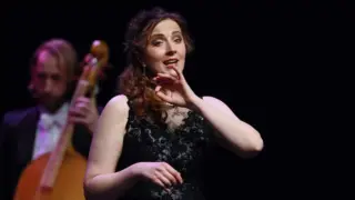 Soliste tijdens een uitvoering met The Bach Orchestra of the Netherlands