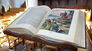 Bijbel met het lijdensverhaal van Jezus Christus, waarop Johann Sebastian Bach zijn Matthäus Passion baseerde.